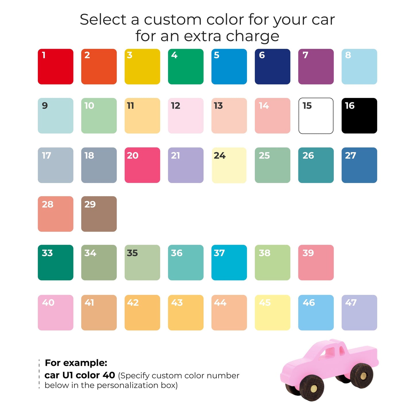 Collect Wooden Cars With Names