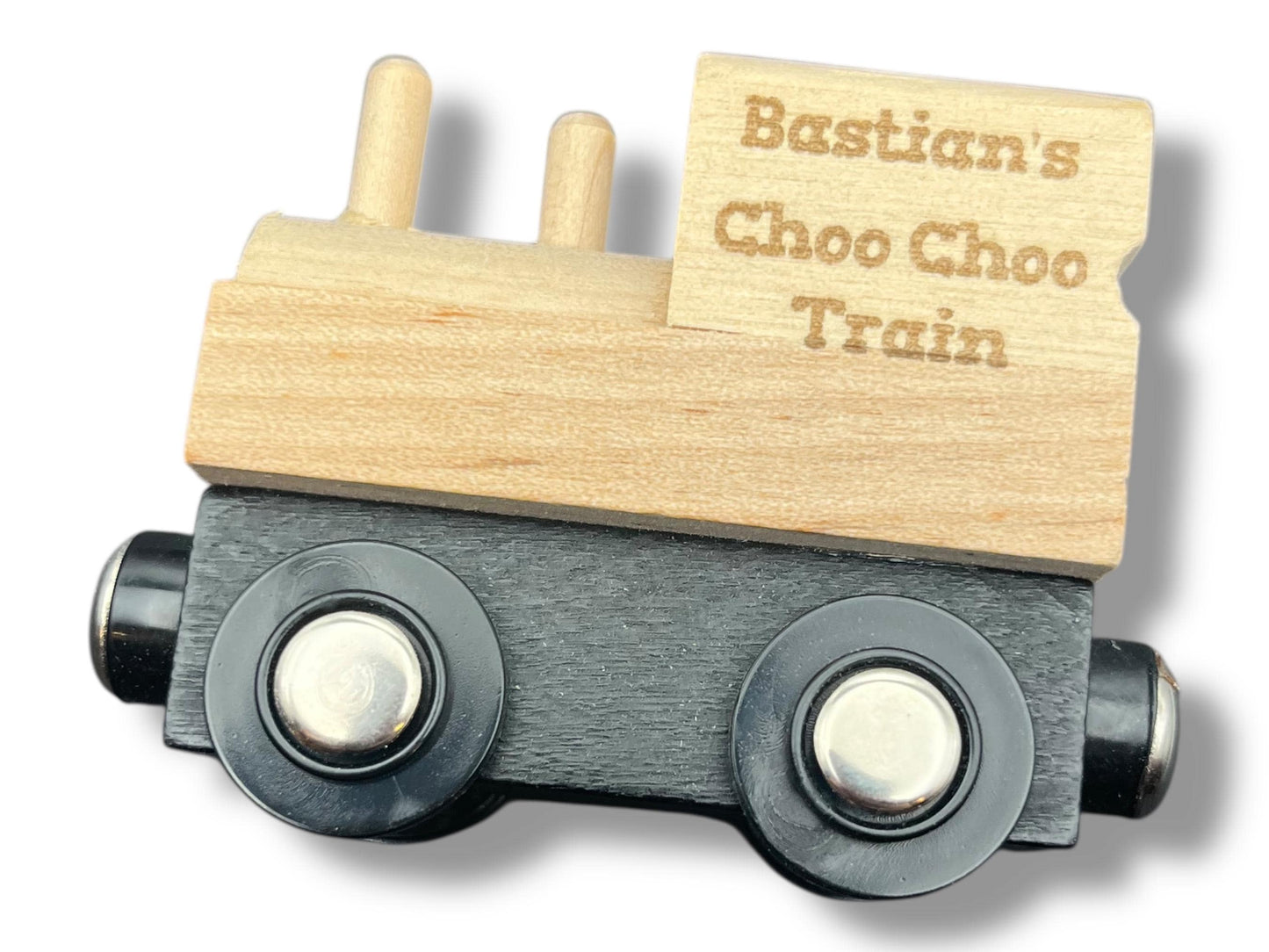 Wood Toy Train for wood tracks with magnets and name