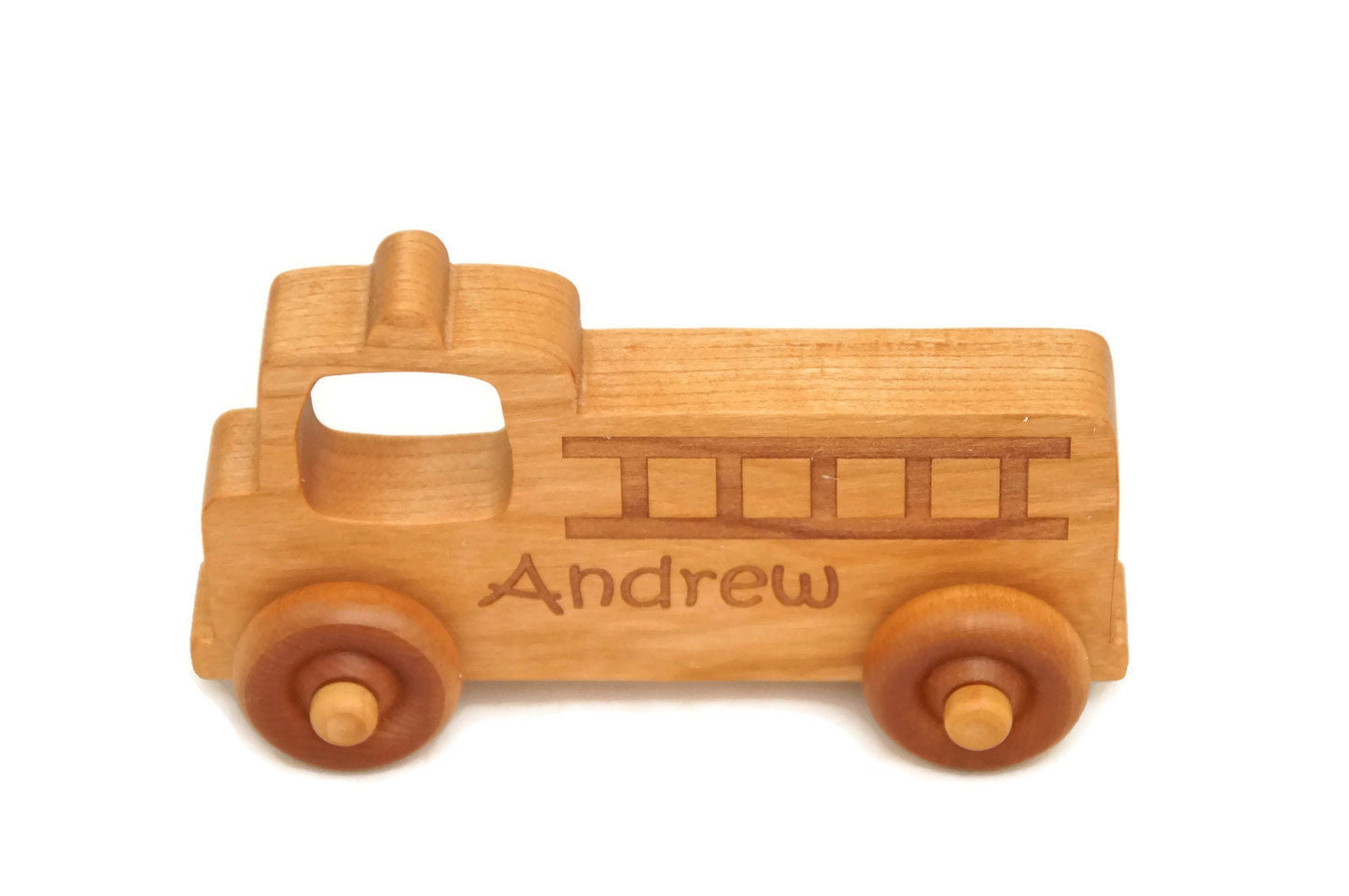 Personalized Wooden Toy Fire Truck
