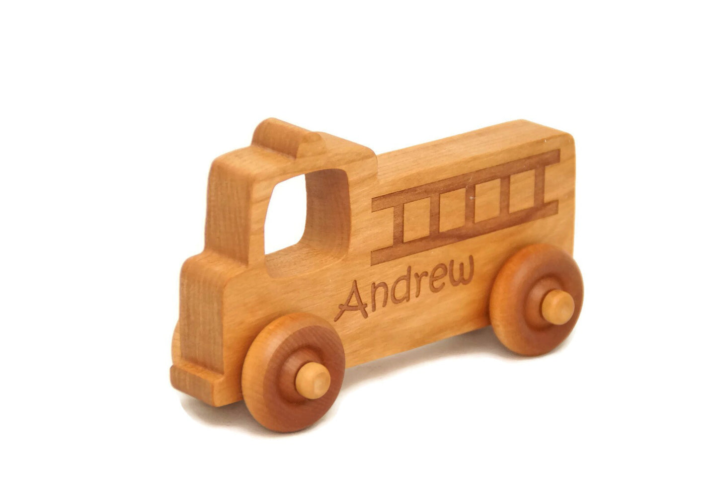 Personalized Wooden Toy Fire Truck