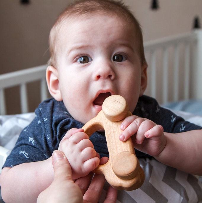 Personalized Wood hand push toy car