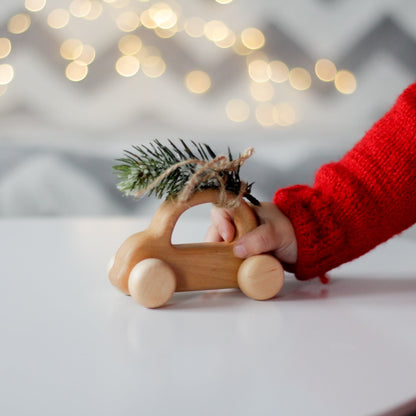 Personalized Wood hand push toy car