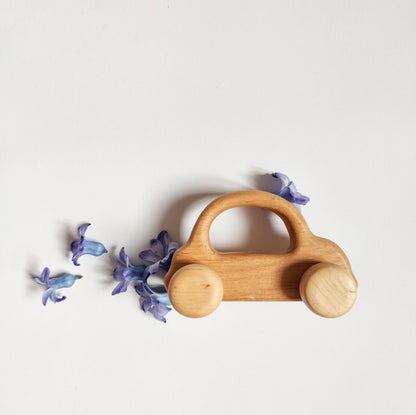 Personalized Wood hand push toy car