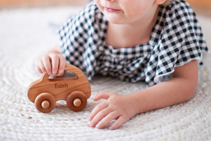 Personalized Love Bug Wood Toy Car