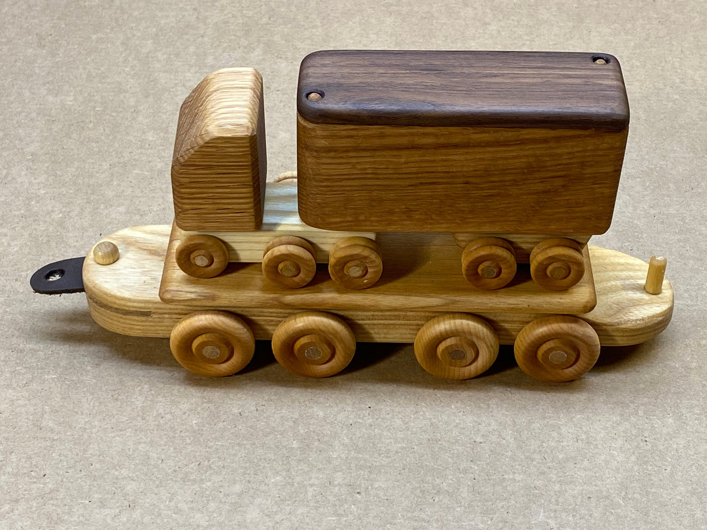 Personalized wooden train toy heirloom hardwood
