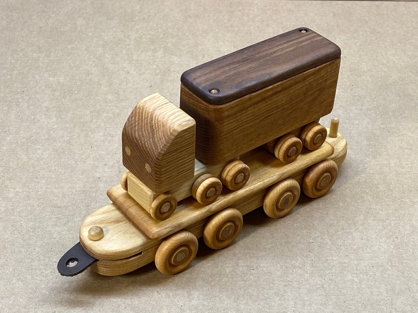 Personalized wooden train toy heirloom hardwood