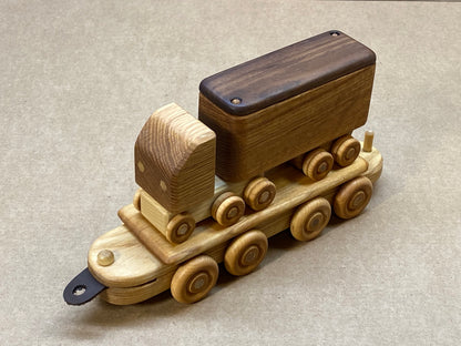 Personalized wooden train toy heirloom hardwood
