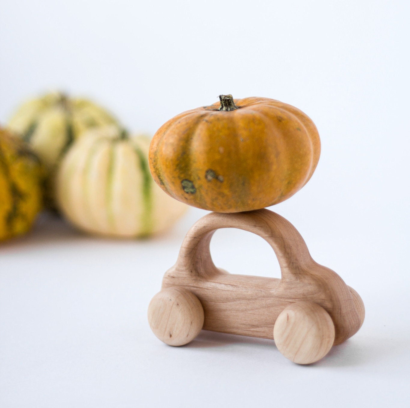 Personalized Wood hand push toy car