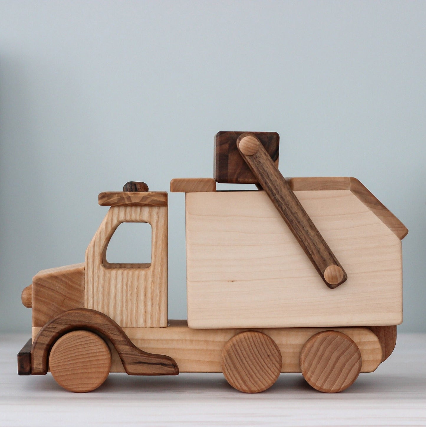 Wooden car Garbage truck Montessori Waldorf Toys