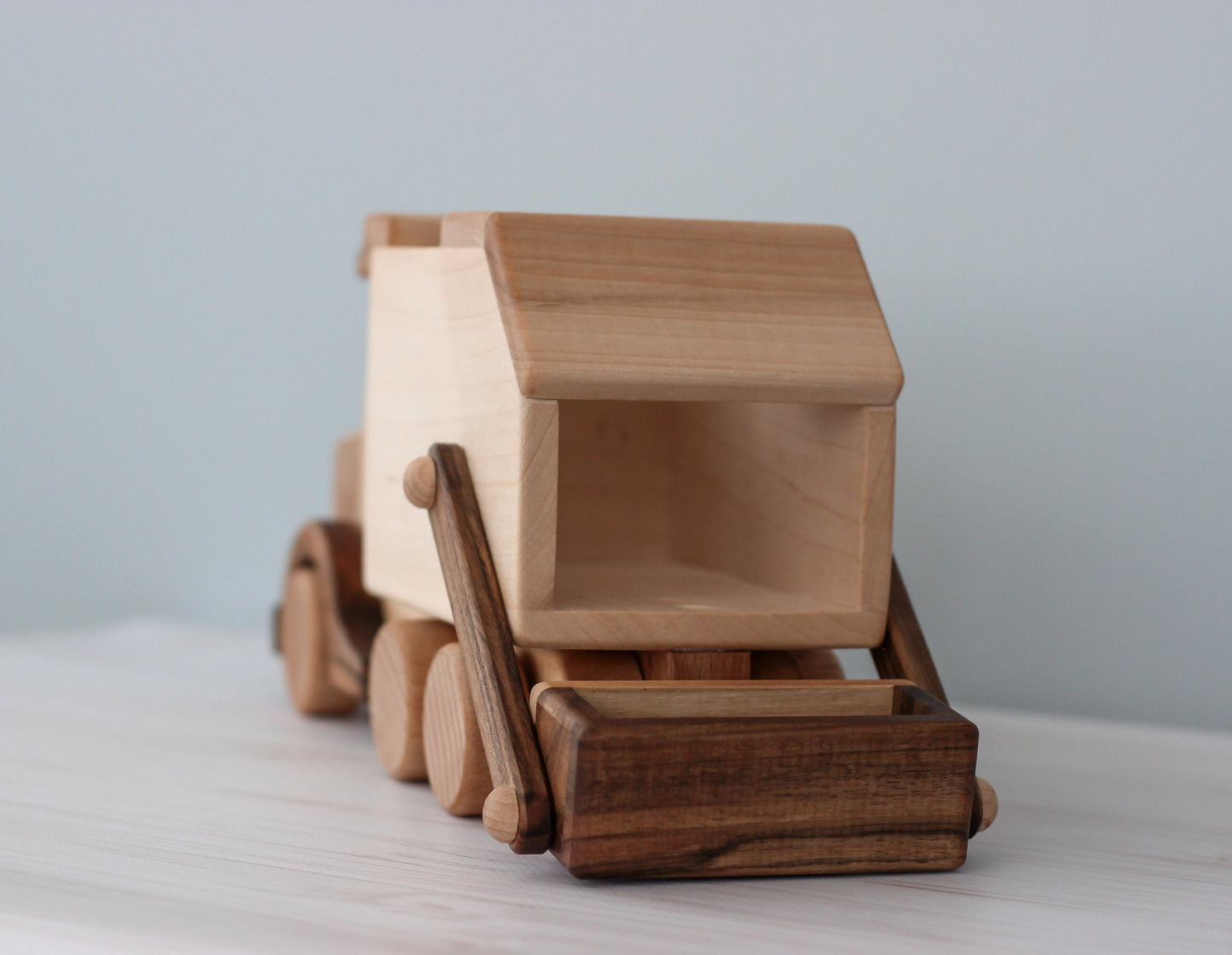 Wooden car Garbage truck Montessori Waldorf Toys