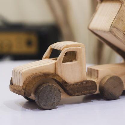 Personalized Wooden Dump Truck Construction Toy