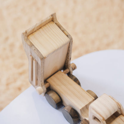 Personalized Wooden Dump Truck Construction Toy