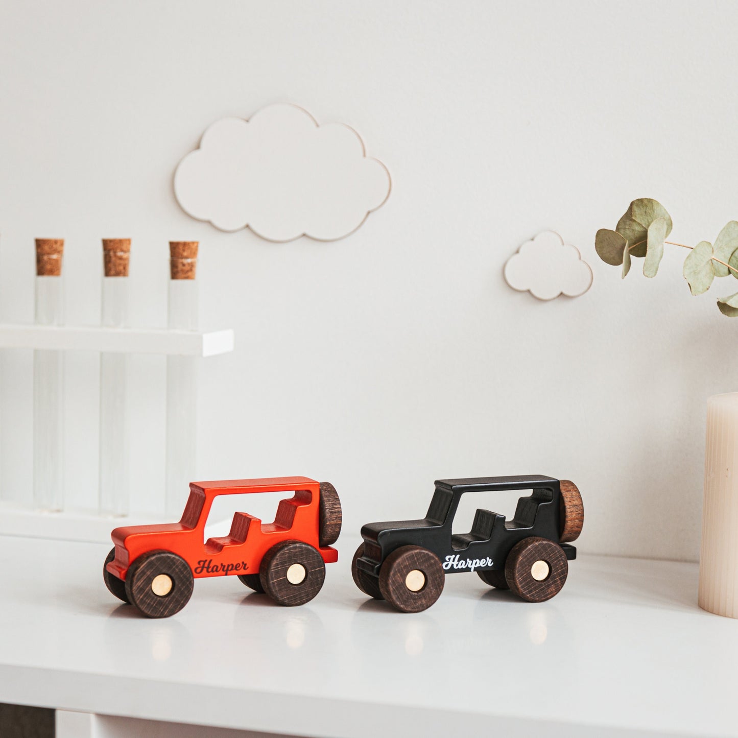 Collect Wooden Cars With Names