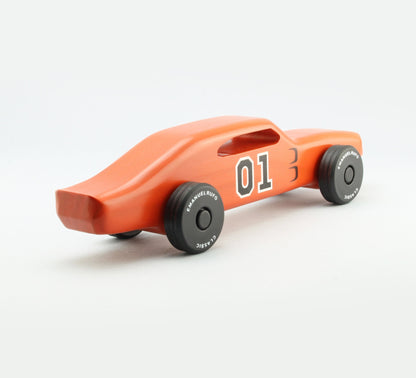 Handcrafted Wooden Toy Car - Classic American Muscle Car