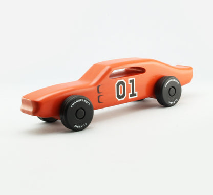 Handcrafted Wooden Toy Car - Classic American Muscle Car