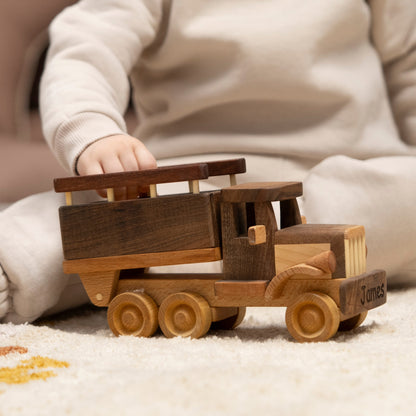 Personalized Farm Wooden Dump Truck Toy