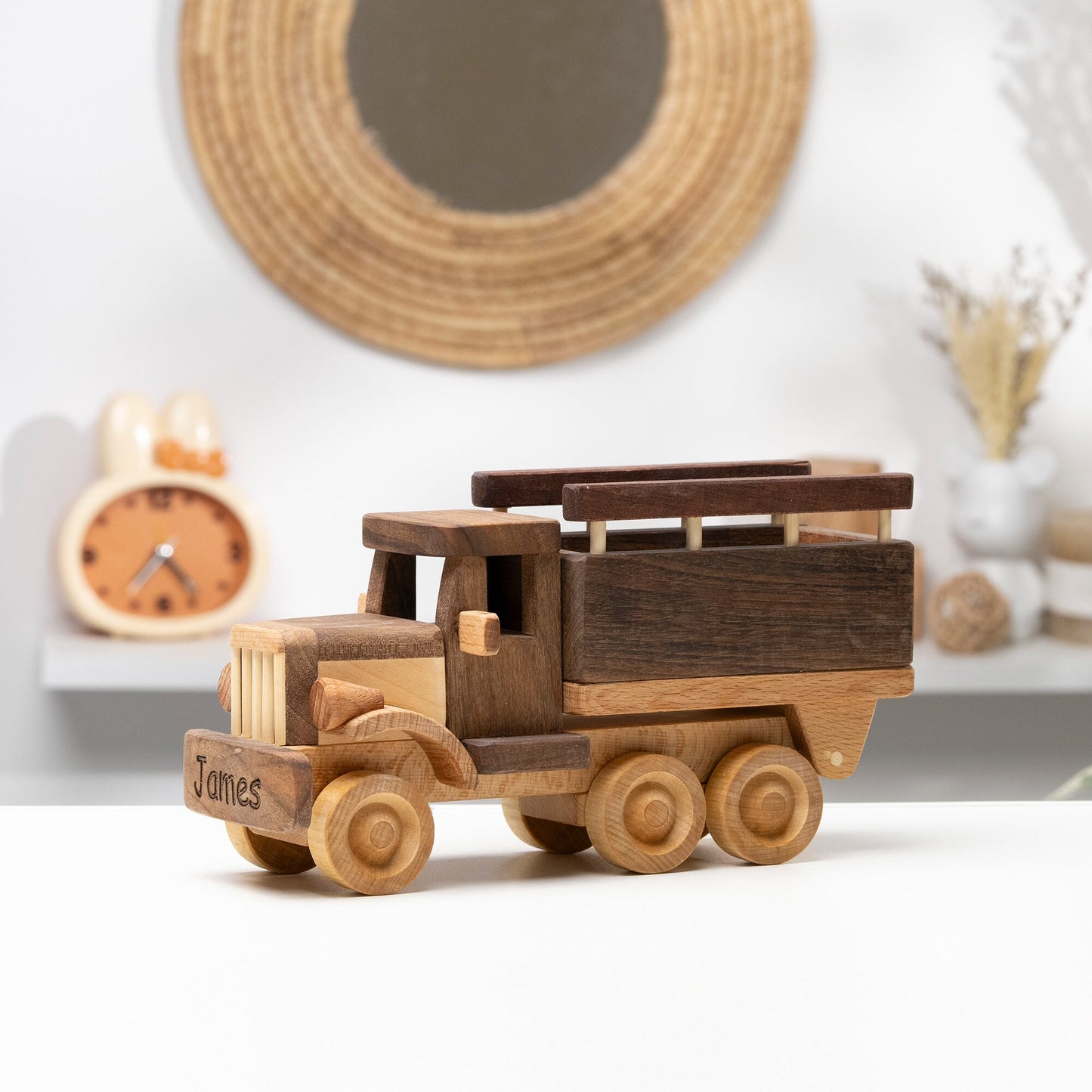 Personalized Farm Wooden Dump Truck Toy