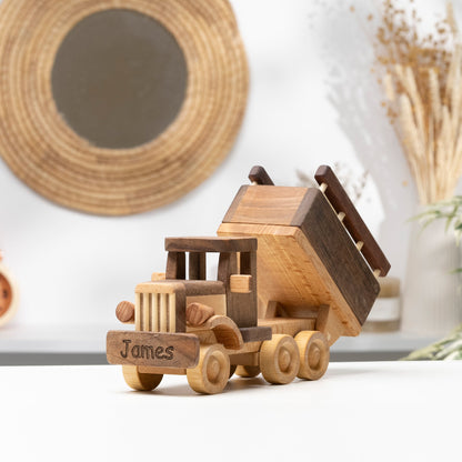 Personalized Farm Wooden Dump Truck Toy