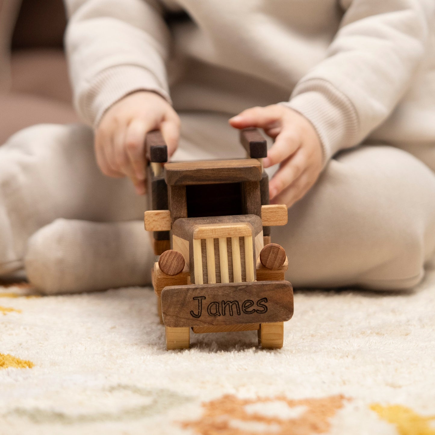Personalized Farm Wooden Dump Truck Toy