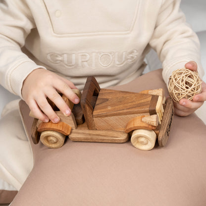 Wooden Retro Car with Name