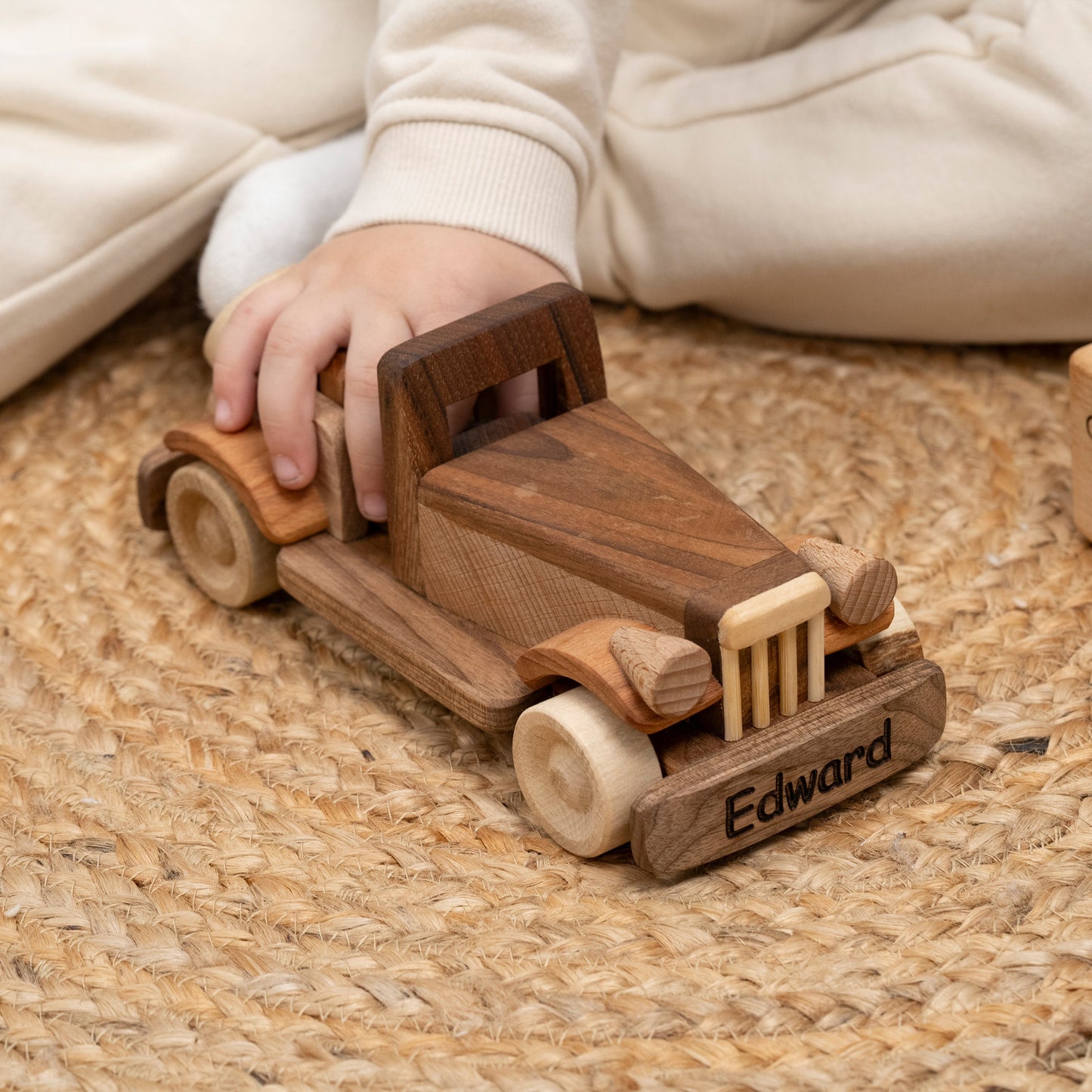 Wooden Retro Car with Name