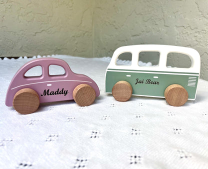 Personalized Wooden Toy Car for Toddlers