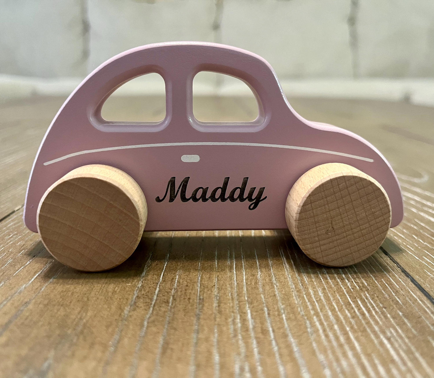 Personalized Wooden Toy Car for Toddlers