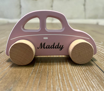 Personalized Wooden Toy Car for Toddlers