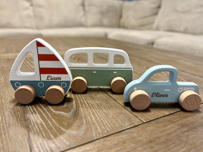 Personalized Wooden Toy Car for Toddlers
