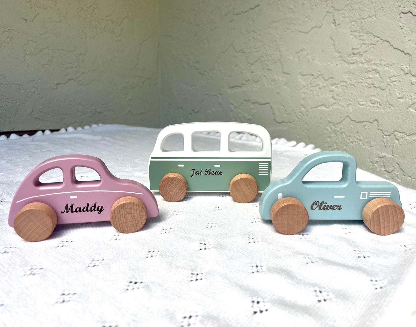 Personalized Wooden Toy Car for Toddlers