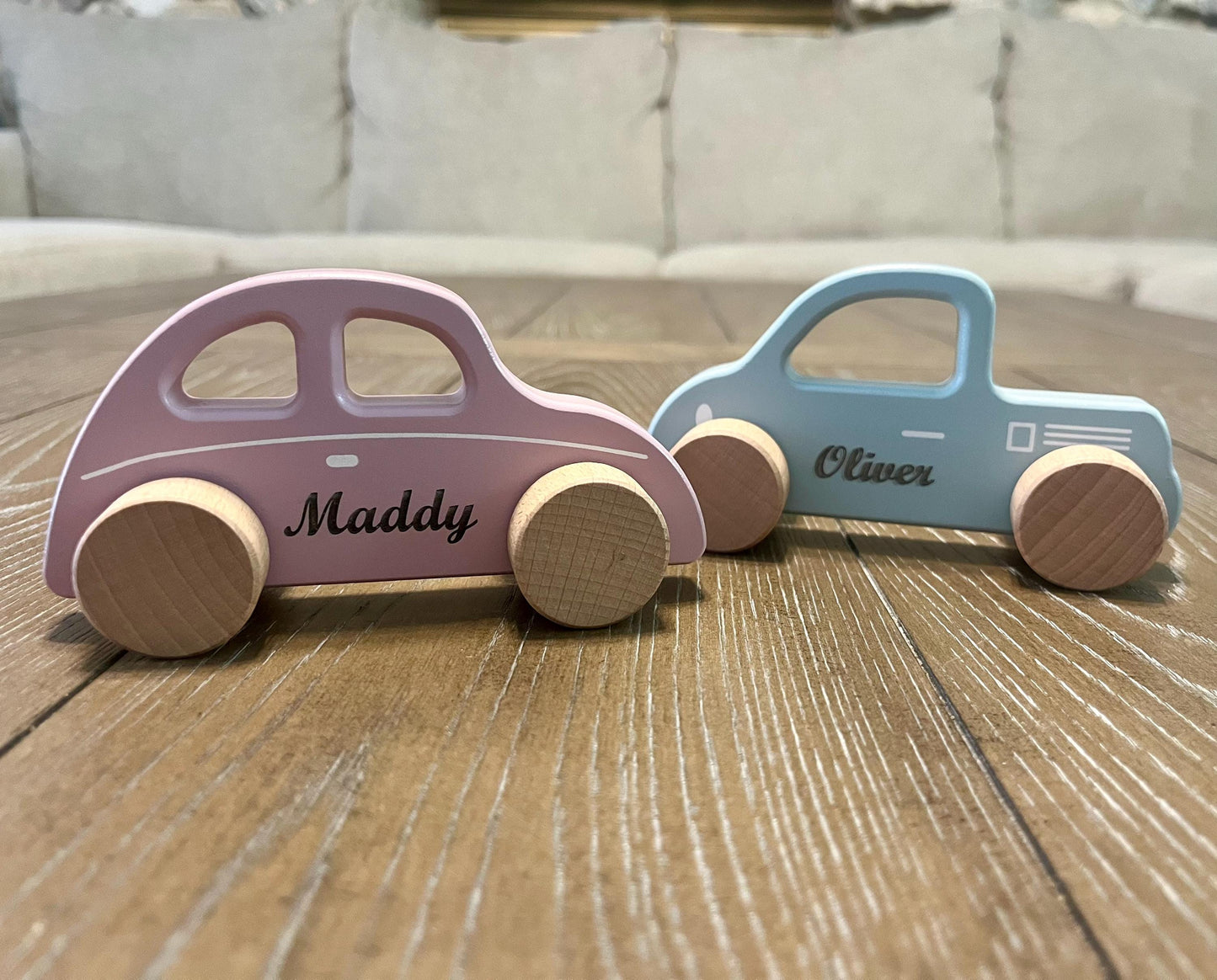 Personalized Wooden Toy Car for Toddlers