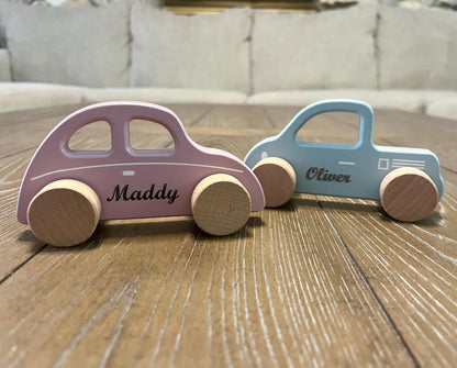 Personalized Wooden Toy Car for Toddlers