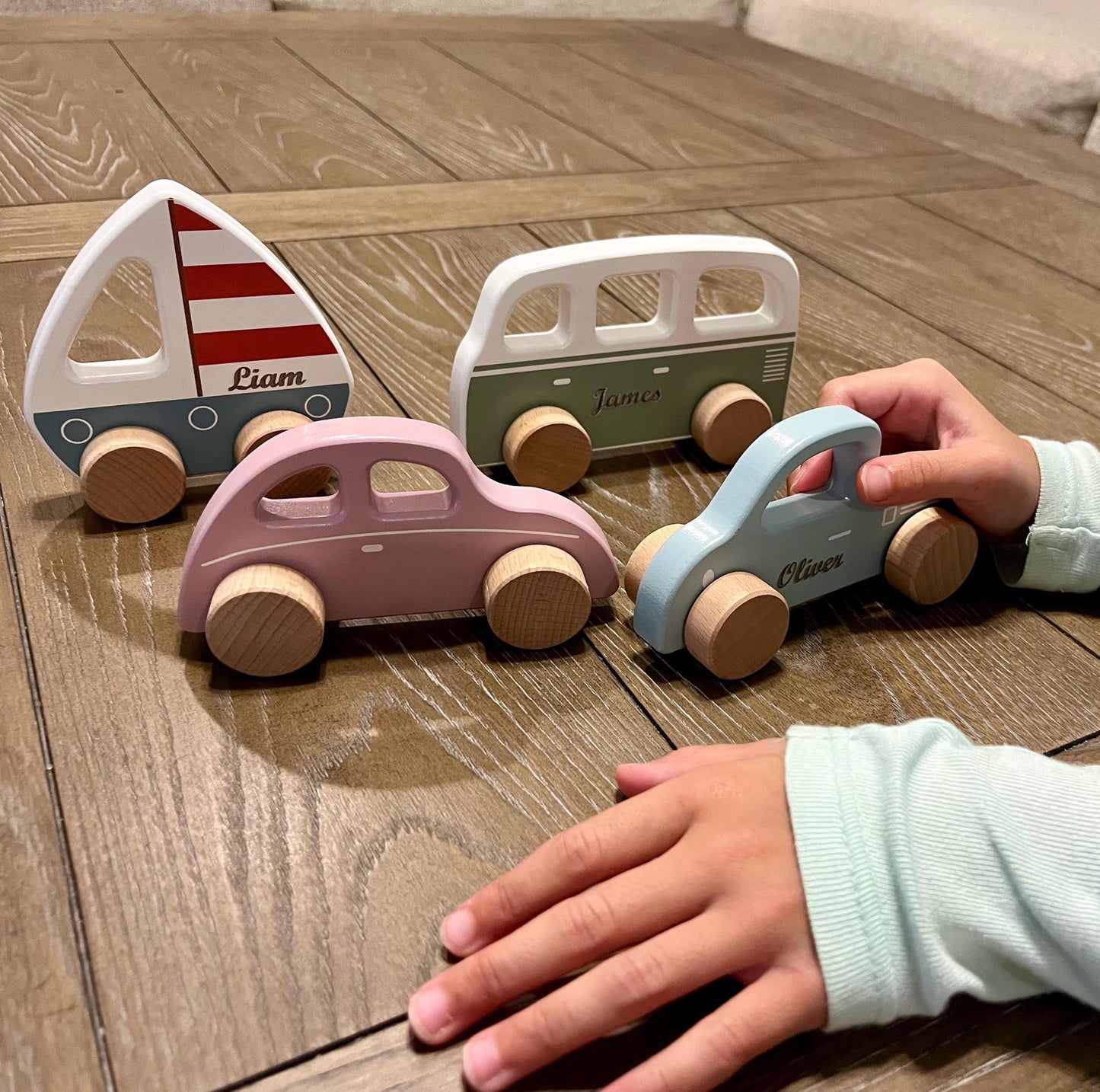 Personalized Wooden Toy Car for Toddlers