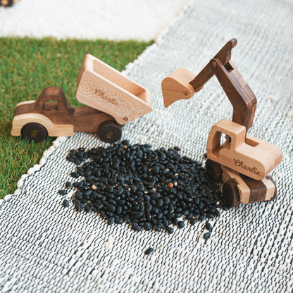 Handmade Wooden Dump Truck Toy Birthday Gift