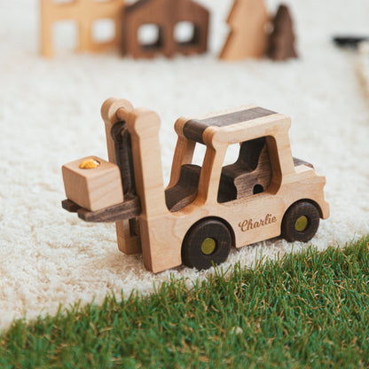 Handmade Wooden Dump Truck Toy Birthday Gift