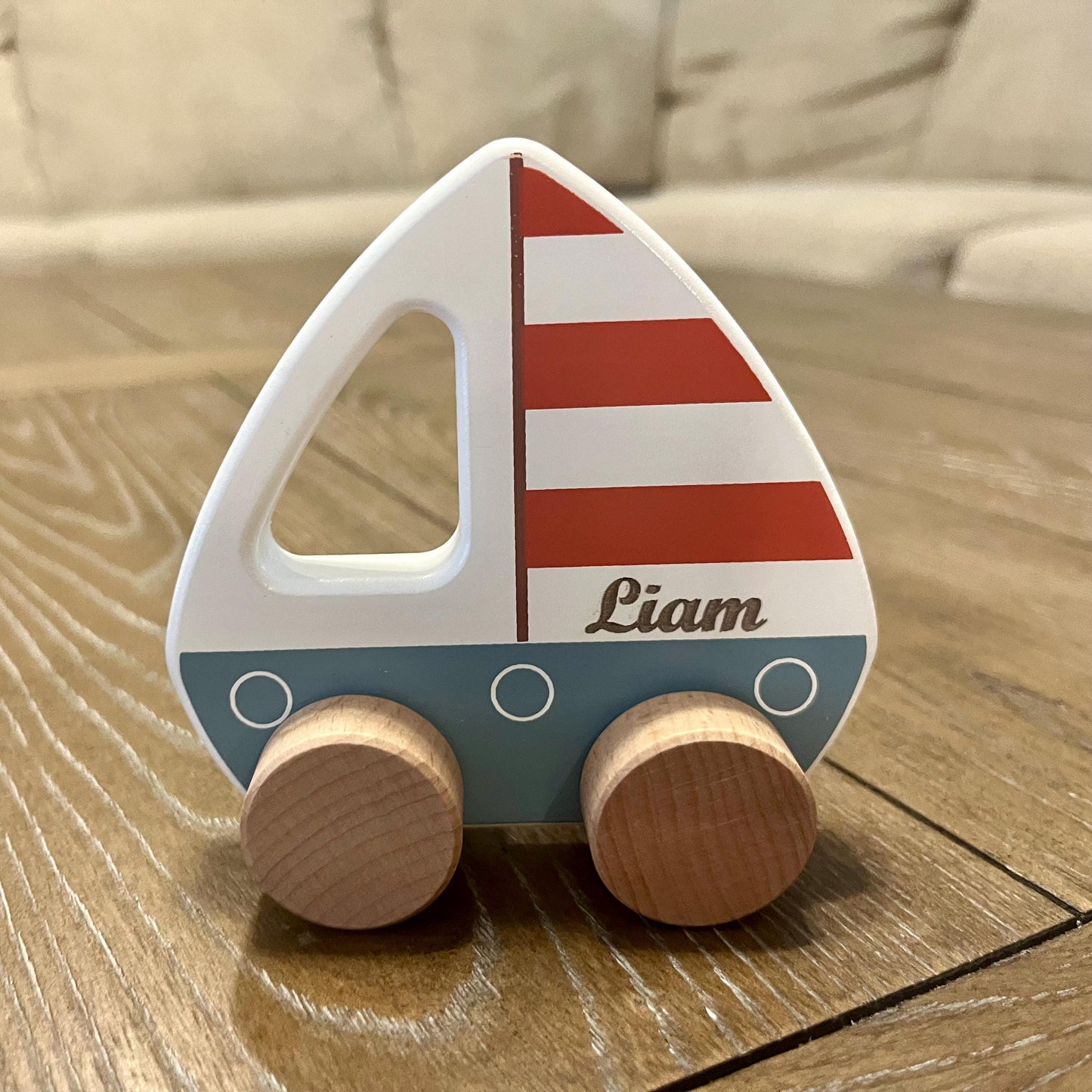 Personalized Wooden Toy Car for Toddlers