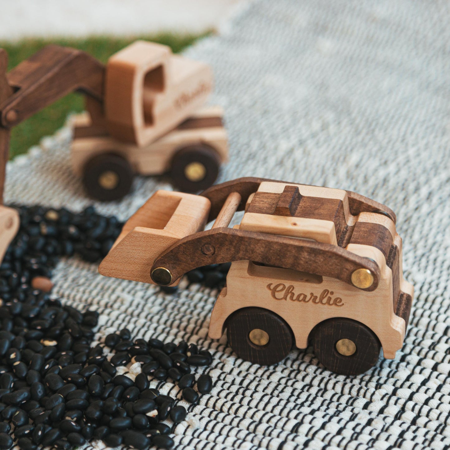 Handmade Wooden Dump Truck Toy Birthday Gift
