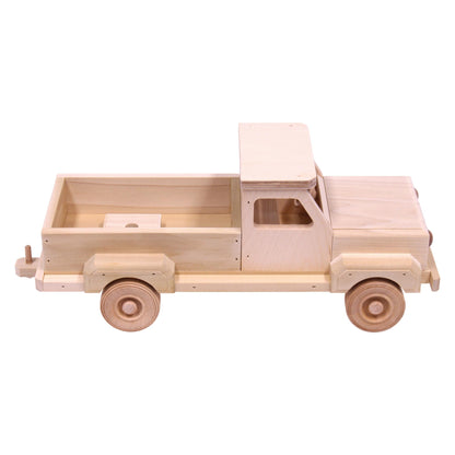 Wooden Pickup Truck Toy with Hitch
