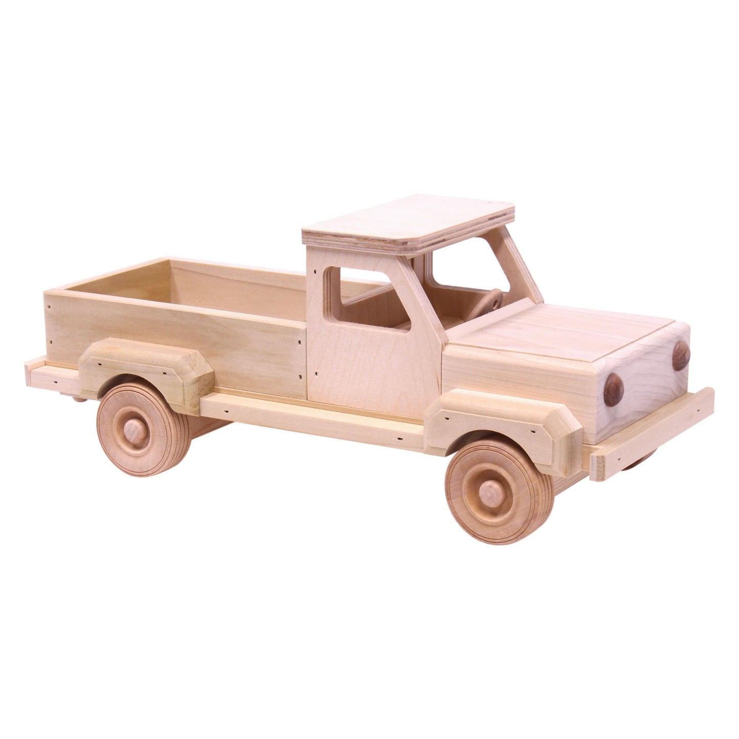 Wooden Pickup Truck Toy with Hitch