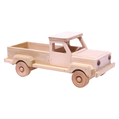 Wooden Pickup Truck Toy with Hitch