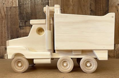 Handmade Wooden Dump Truck Toy