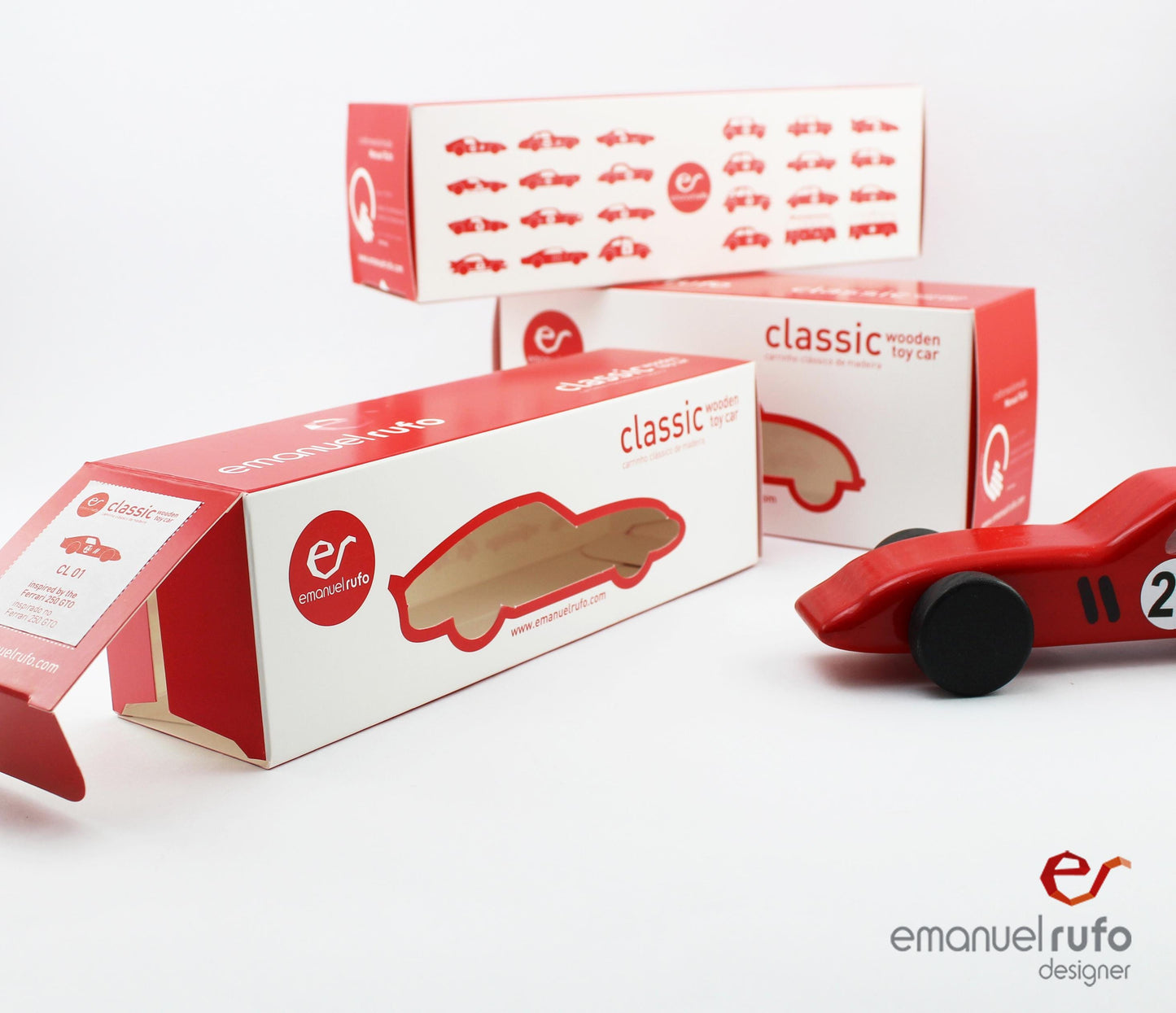 Red Wooden Toy Car Gift