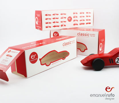 Red Wooden Toy Car Gift