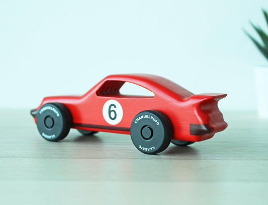 Red Wooden Toy Car Gift
