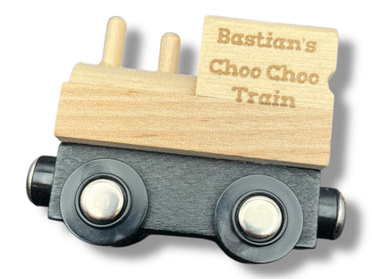 Wood Toy Train for wood tracks with magnets and name
