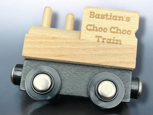 Wood Toy Train for wood tracks with magnets and name