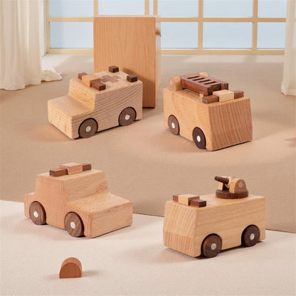 Personalised Wooden Engineering Vehicles