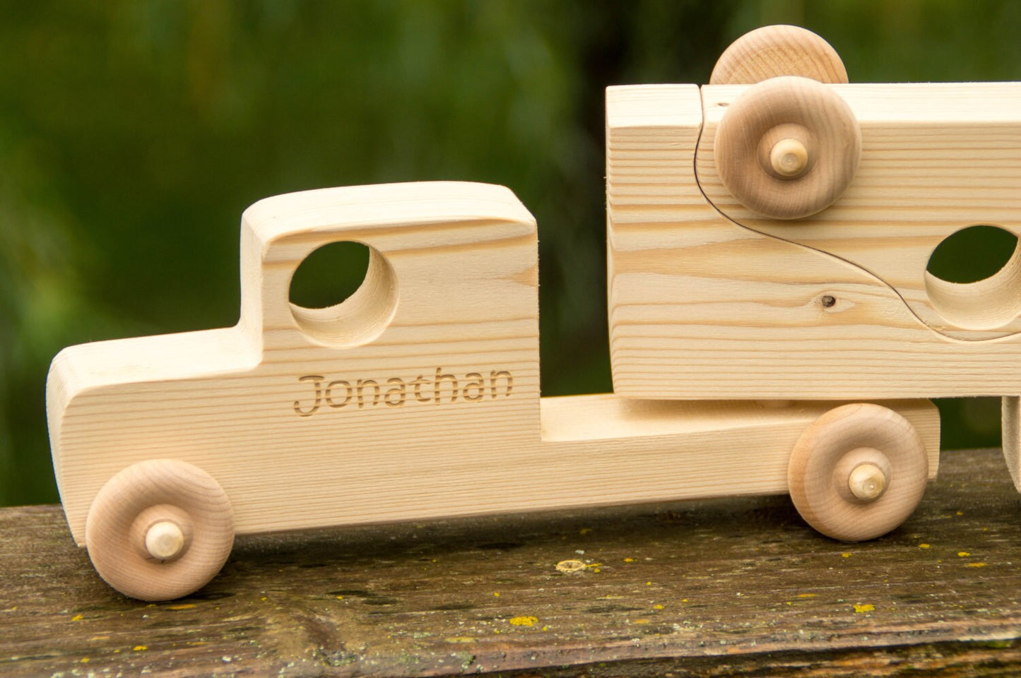 Personalized Wooden Toy Truck